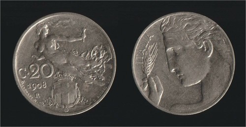 Centesimi 1908 liberta - 20,