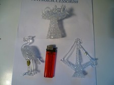 LOTTO 3 OGGETTI VINTAGE IN VETRO LAVORAZIONE A MANO LEGGI INFO H 8 / 10 CM