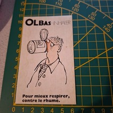 adesivo vintage STICKER kleber olbas inhaler