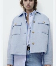 Giacca ZARA blu cielo bottoni