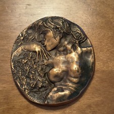 Medaglia in bronzo patinato di