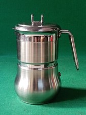 RARA CAFFETTIERA VINTAGE BARAZZONI TUMMY 6 TAZZE ACCIAIO INOX 18/10. CP14