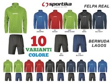Tuta da Allenamento SPORTIKA Felpa REAL/Bermuda LAGOS Completo Training Calcio