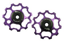 Pulegge Deragliatore OMNI Racer TiCeramic Campagnolo Record Super Chorus 11 VIOLA