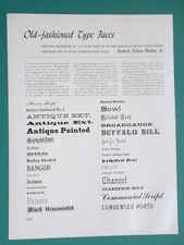 FONTS Tipo Facce Vecchio Stile