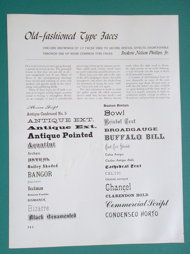 Fonts tipo facce vecchio - tipo, stile