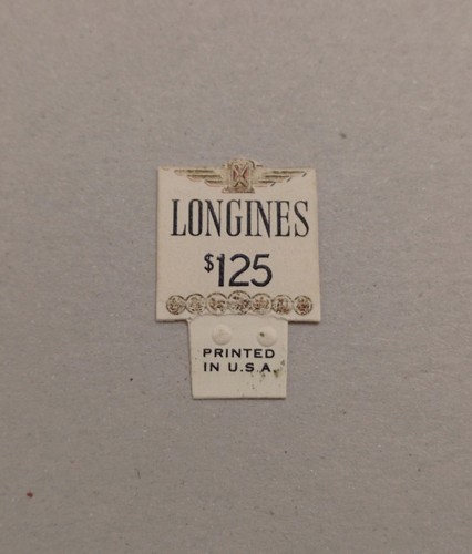 Longines watch hang tag - hang,