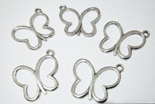 10pz charms farfalla butterfly
