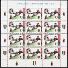 Foglietto Milan Campione d'Italia nuovo 2004