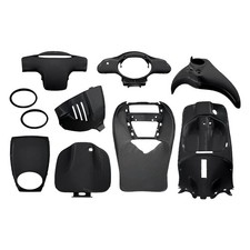 KIT CARENE COMPLETE TIPO ORIGINALI ONE NERE LUCIDE PER APRILIA SCARABEO 50 100 2