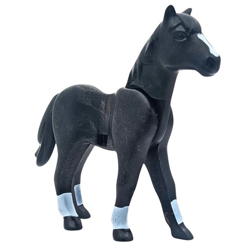 Playmobil cavallo nero/bianco