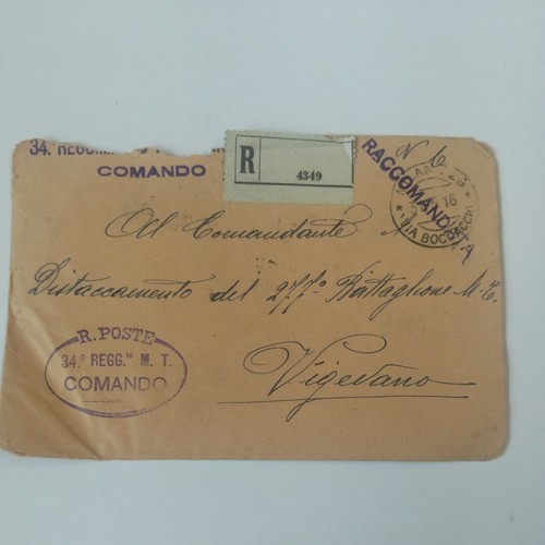 Busta raccomandata militare - raccomandata,