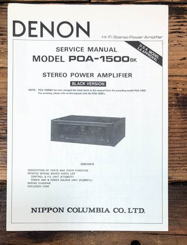 Amplificatore denon poa 1500 - amplificatore, poa-1500