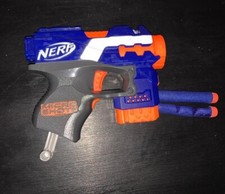 Pistola Giocattolo Nerf Hasbro New Strike Mini Blue Microshots con proiettili 