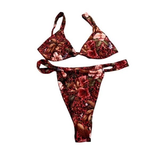 Set bikini triangolo stampa