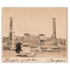 Tempio di Apollo Pompei - Fotografia primi '900 - Rovine storiche italiane Roma