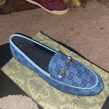 Mocassini Gucci beige/blu GG