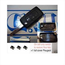 Chiave COVER scocca GUSCIO TELECOMANDO PEUGEOT 1007 4007 807 4 TASTI +3 switch