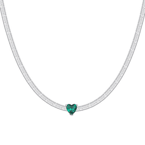 Collana donna acciaio con - collana,