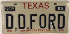 Vanity DD FORD license plate