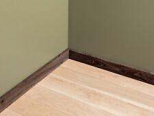 Battiscopa rovere affumicato rustico 18x70 mm listelli parquet bianco oliato 2 m