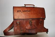 Valigetta grande 18" vera pelle pazza vintage borsa messenger borsa per laptop