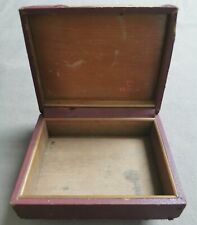 Tudor Vintage burgundy leather watch box damaged and missing parts for project
