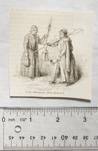 1860s engraving watchmen - 1860s,