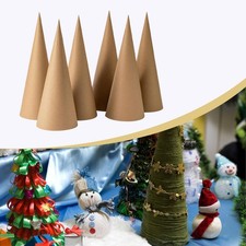 6 coni di cartapesta Kraft per