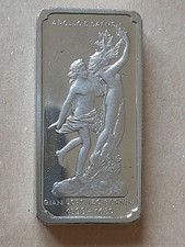 RARO LINGOTTO INTERCOINS ARGENTO 925/1000 DA 60 GRAMMI APOLLO E DAFNE BERNINI