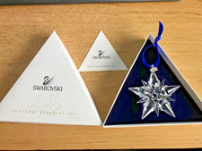 Cristallo Swarovski "2001 ANNUAL XMAS ORNAMENT/STAR" scatola originale-danni minori