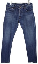 Livid Roald Tapered Jeans Uomo W32/L34 Bottoni Fly Sfumato Effetto Baffi