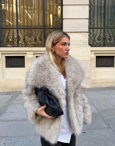 Cappotto finto pelliccia corto - cappotto,
