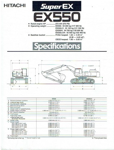 Hitachi super ex550 - hitachi,