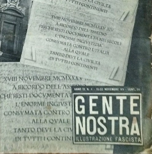 Rivista fascista gente nostra - rivista, fascista"gente
