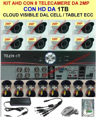 Kit videosorveglianza ahd - kit,