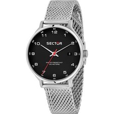 Orologio Uomo SECTOR 370 R3253522008 Bracciale Acciaio Mesh Nero
