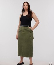Gonna midi Madewell verde
