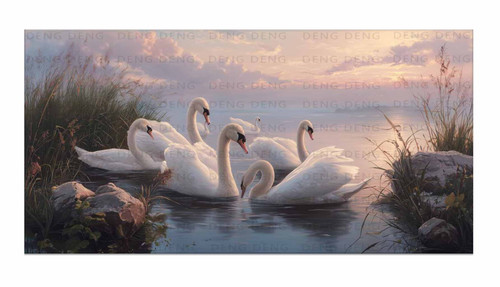 Stampa tela cigno bianco - stampa,