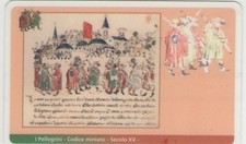 VIACARD GIUBILEO 2000 GOLDEN 656 NUM PICCOLO PELLEGRINI DA 50.000 LIRE PUB 12.01