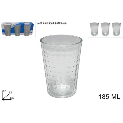 Bicchieri 3pz vetro - bicchieri, s/3pz
