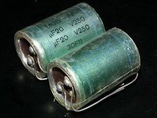 Two vintage NOS capacitors