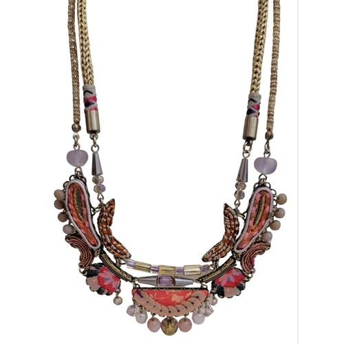 Collana pendente con - , perline