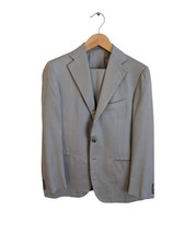 Tuta uomo Cesare Attolini grigia a spina di pesce taglia 38"