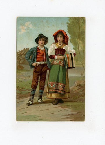 Cartolina roma costumi - -,