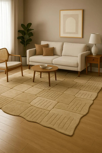 Tappeto moderno patchwork blu