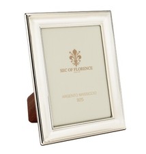 9x13 CORNICE PORTAFOTO in ARGENTO MASSICCIO 925 con retro in legno 9x13 * 7201