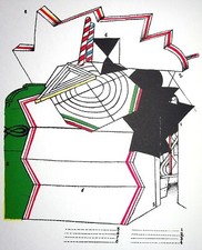 Lucio del PEZZO : Scène mathématique, LITHOGRAPHIE originale, 1967