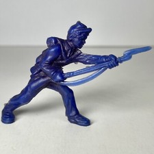 Lido Vintage Guerra Civile Playset Unione Blu Scuro Plastica Giocattolo Soldatino Fucile a Baionetta