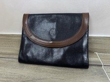 Borsa a tracolla pochette FENDI Roma in pelle nera borsetta vintage anni 80